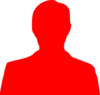 Red Person Outline Clip Art
