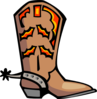 Cowboy Boot  Clip Art