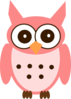 Pink And Brown Owl Clip Art