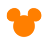 Orange Mickey Head Clip Art