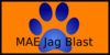 Blue Paw Print With Mae Jag Blast Clip Art