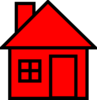 Red-black House Clipart Clip Art