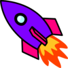 Rocket Purple Clip Art