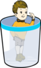 Boy In A Bin Clip Art