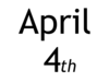 April 4th Calendar Thing Clip Art