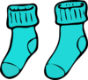 Turquoise Sock Clip Art