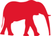 Red Elephant (old Glory Red) Clip Art