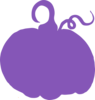 Purple Pumpkin Sihouette Clip Art