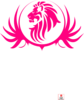 Pink Lion Crest Clip Art