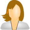 User Icon Female, White Clip Art