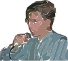 A Man Singing Clip Art
