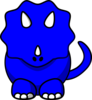 Blue Tricertop Dino Clip Art