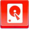Free Red Button Icons Hard Disk Image
