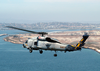 A Sh-60 Seahawk Passes By Naval Air Station North Island During A Routine Training Flight. Image