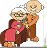 Funny Old Couple Clipart Image