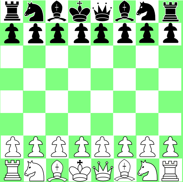 2D Chess set - Chessboard Clipart for Free Download