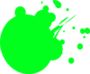 Green Dot Splat Clip Art