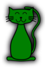 Green Cat Clip Art