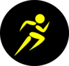 Man Running Yellow Clip Art
