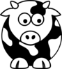 Black And White Cow Clip Art