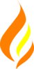 Yellow Flame Logo Clip Art