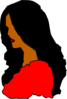 Beautiful Woman In Red Clip Art