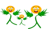 Scared Daisies Clip Art