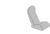Racing Seat Icon Gray Clip Art