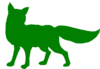 Green Fox Outline Clip Art