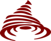 Upside-down Dark Red Tornado Clip Art