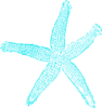 Star Fish Turquoise 00e5ee Clip Art