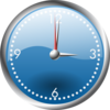 A Blue And Chrome Clock Clip Art