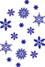 Blue Snow Flakes Clip Art