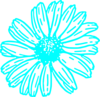 Blue Sun Flower Clip Art
