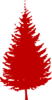 Red Evergreen Tree Clip Art