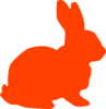 Orange Rabbit Clip Art