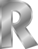 Effect Letters Alphabet Silver R Clip Art