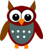 Brown Teal Owl Clip Art
