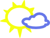 Very Light Clouds And Sun  Weather Symbols Clip Art
