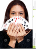 Women Playing Cards Clipart Image