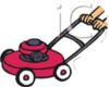 Teenager Mowing The Lawn Royalty Free Clipart Picture Image