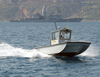 A Naval Support Activity Patrol Boat Keeps Watch Over Harbor Activities In Souda Bay, Crete, Greece Image