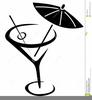 Martini Glass Clipart Black And White Image