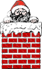 Santa In A Chimney Clip Art