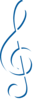 Music Note Blue 2 Clip Art