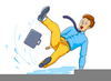 Clipart Of Person Slipping On Ice Image