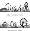 Stock Vector Vector Illustration Roller Coaster Silhouette Image