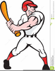 Baseball Player Running Clipart Image