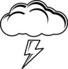 Thundercloud Bw Clip Art