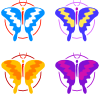 Butterfly Set Group Clip Art